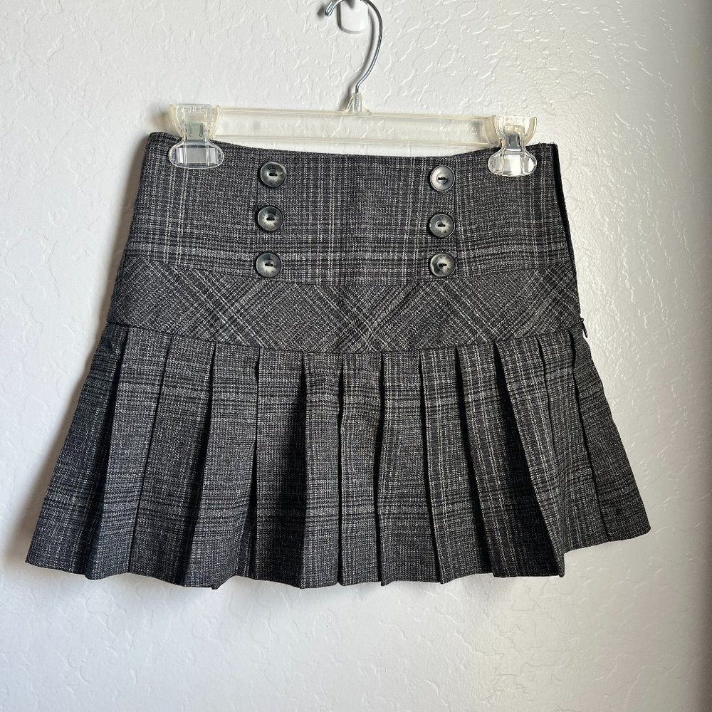 BCX Pleated Gray Skirt | Size 3 (Juniors)